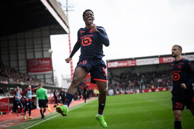 Jonathan David scored his 15th Ligue 1 goal of the season as Lille drew at Brest on Sunday