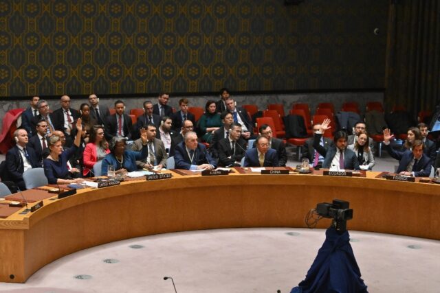 The UN Security Council votes on a US draft on a Gaza ceasefire on March 22, 2024