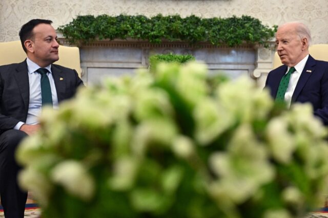US President Joe Biden meets with Irish Taoiseach Leo Varadkar in the Oval Office ahead of