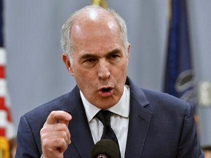Sen. Bob Casey, D-Pa., speaks during an event at AFSCME Council 13 offices, March 14, 2024