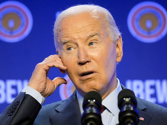 President Joe Biden speaks at the IBEW Construction and Maintenance Conference, Friday, Ap