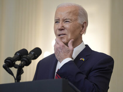 President Joe Biden speaks before signing a $95 billion Ukraine aid package that also incl
