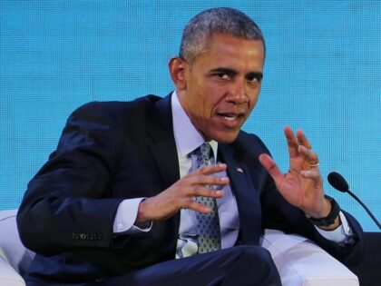 U.S. President Barack Obama gestures during a dialogue at the Asia-Pacific Economic Cooper