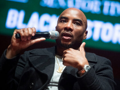 UNITED STATES - FEBRUARY 10: Charlamagne tha God, co-host of the Breakfast Club, conducts