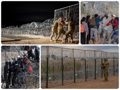 Texas National Guard and El Paso Border Barriers. (File Photos: Getty Images)