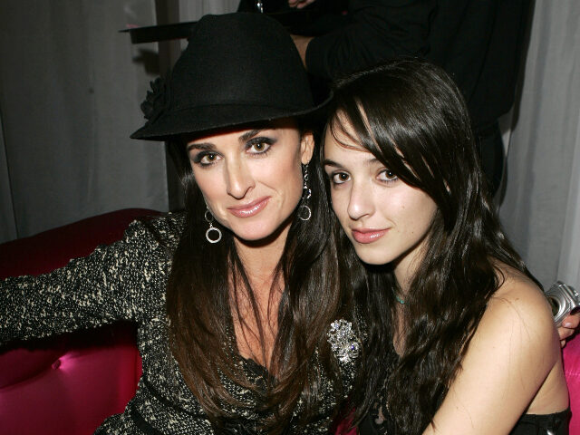 Kyle Richards and Farrah Aldjufrie during Paris Hilton Launches Her New Fragrance at 5900