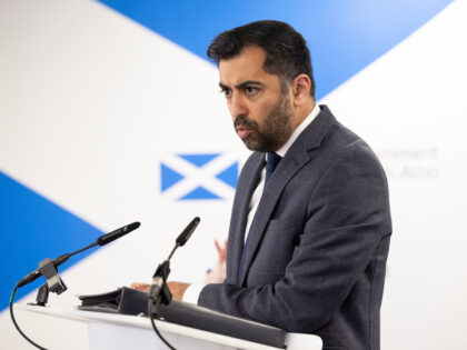 GLASGOW, SCOTLAND - JUNE 19: First Minister Humza Yousaf speaks at the launch of new prosp