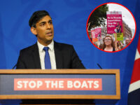 Britain's Prime Minister Rishi Sunak hosts a press conference inside the Downing Street Br