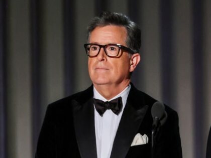 Stephen Colbert speaks onstage during the 75th Primetime Emmy Awards at Peacock Theater on
