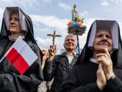 People take part in a demonstration by pro-life organizations against the liberalisation o
