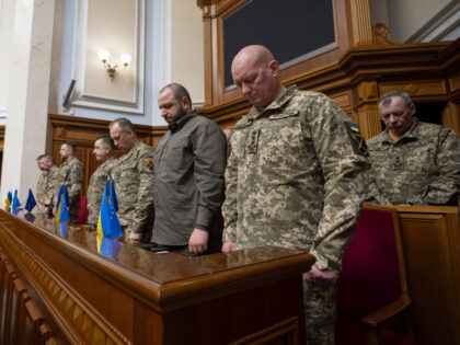 KYIV, UKRAINE - APRIL 11: (R-L) Commander of the Joint Forces of the Armed Forces of Ukrai