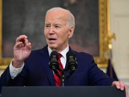 US President Joe Biden speaks after signing the foreign aid bill at the White House in Was