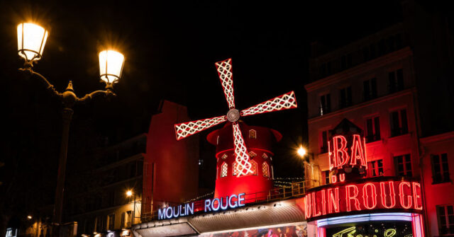 Pix: Windmill Sails of World-Famous Moulin Rouge Collapse Overnight