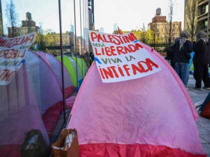 Intifada - NEW YORK, UNITED STATES - APRIL 26: Students from New York University take part