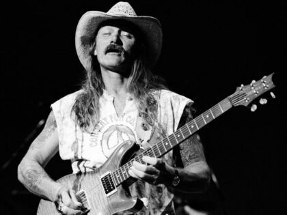 Circa 1994: Dickey Betts of The Allman Brothers Band performs at Lakewood Amphitheater in