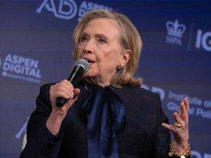 NEW YORK, NEW YORK - MARCH 28: Former Secretary of State Hillary Rodham Clinton speaks dur