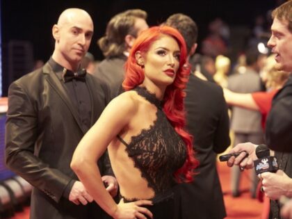 Professional Wrestling: WWE Hall of Fame Induction: Eva Marie during ceremony at SAP Cente