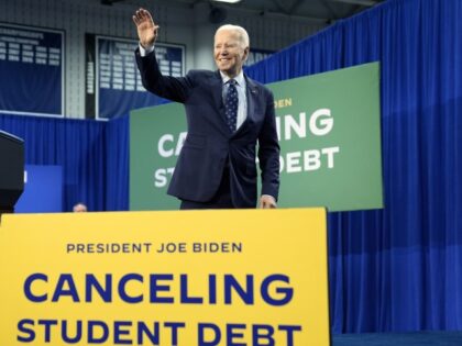 President Joe Biden departs after delivering remarks on student loan debt at Madison Colle