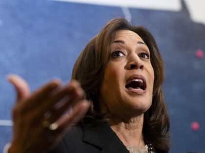 Vice President Kamala Harris speaks during her visit to a Planned Parenthood clinic in Sai