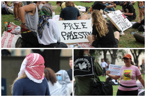 Pro-Palestine Protest at the University of Texas in Austin.  (Randy Clark/Breitbart Texas)