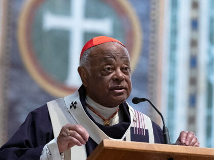 Cardinal Wilton Gregory, Archbishop of Washington, speaks to parishioners during the Ash W