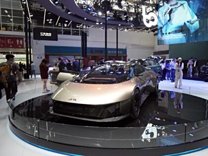 A JAC Motors De-fine concept vehicle during the Beijing Auto Show in Beijing, China, on Fr