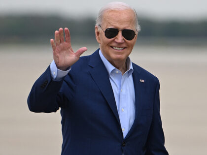 President Joe Biden arrives to board Air Force One at Joint Base Andrews in Maryland on Ap