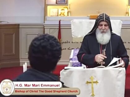 Bishop Mar Mari Emmanuel was speaking at a service. Pic: The Good Shepherd Church