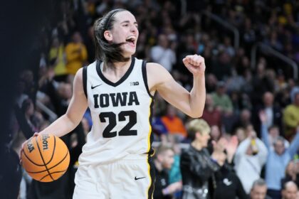 Caitlin Clark said she was happy after her first day of training camp with the WNBA's Indi