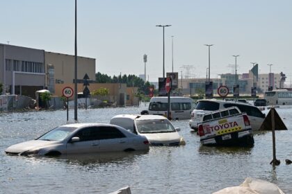 Flooded streets and abandoned cars were a common sight in Dubai last week