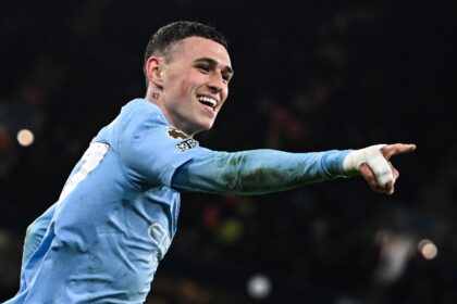 Hat-trick hero: Phil Foden was the star of the show in Manchester City's win over Aston Vi