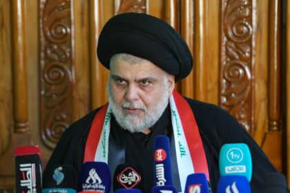 Iraqi cleric Moqtada Sadr, pictured at his home in the holy city of Najaf on July 20, 2023