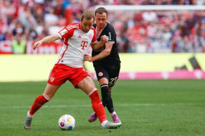 'It's possible': Bayern Munich forward Harry Kane in action against Eintracht Frankfurt on