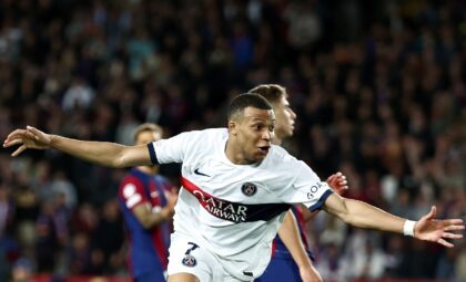 Kylian Mbappe fired PSG into the Champions League semi-finals for the first time since 202