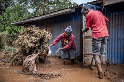 A makeshift dam burst in Kenya's Rift Valley, sending torrents of water and mud gushing do