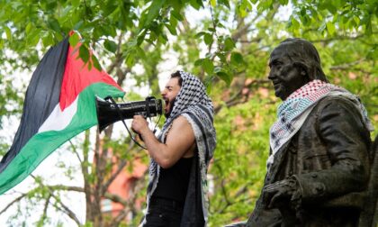 Pro-Palestinian students at Drexel University and the University of Pennsylvania march in