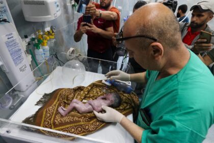 Sabreen al-Ruh is the only surviving member of her family after she was delivered by C-sec