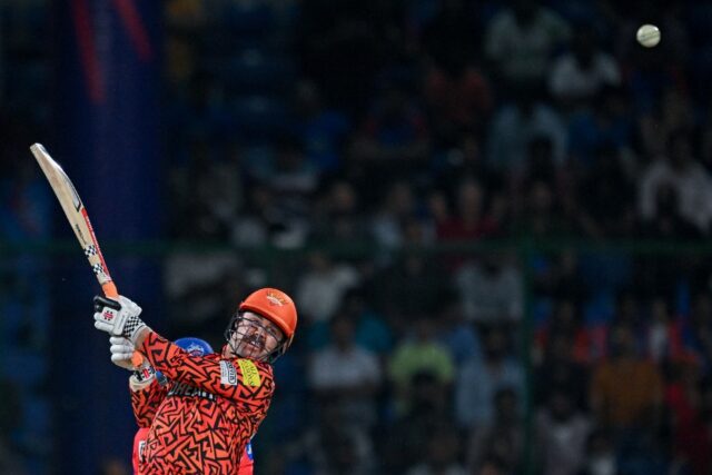 Travis Head plays a big shot during the Indian Premier League