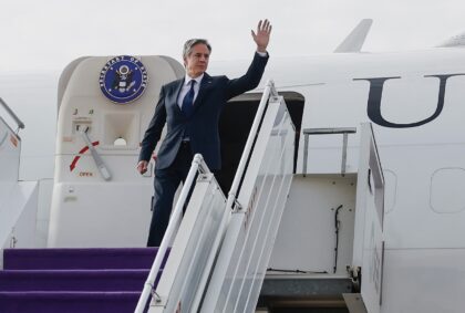 US Secretary of State Antony Blinken arrived Monday in Riyadh at the start of a new crisis