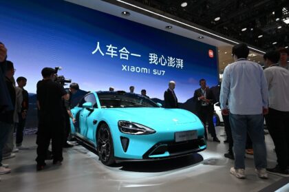 The Xiaomi SU7 model electric car was one of the highlights of the show