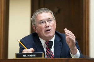 House Sergeant at Arms Threatens Thomas Massie with Fine for Videoing Democrats Waving Ukraine Flag