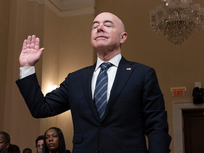 Homeland Security Secretary Alejandro Mayorkas is sworn-in before the House Committee on H