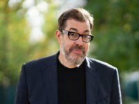 Richard Osman, best selling author and television personality, attends the 2023 Cheltenham