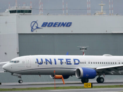 File-This Nov. 18, 2020, file photo shows a Boeing 737 Max 9 built for United Airlines lan