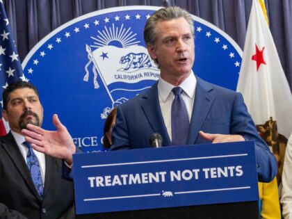 Los Angeles, CA - March 21: California Governor Gavin Newsom speaks at a press conference