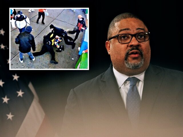 MANHATTAN, NY - APRIL 4: Manhattan District Attorney Alvin Bragg speaks during a press con