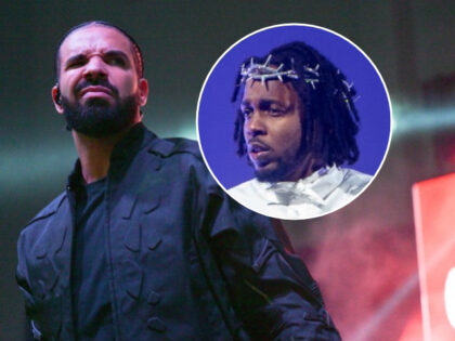(INSET: Kendrick Lamar) Drake performs during Wicked (Spelhouse Homecoming Concert) Featur