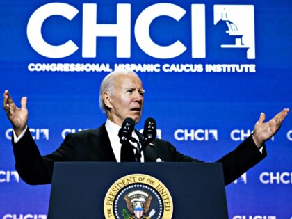 US President Joe Biden speaks during the Congressional Hispanic Caucus Institute 46th Annu