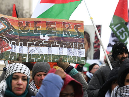 Members of the Palestinian diaspora, supported by the local Muslim community and activists