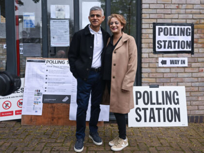 LONDON, UNITED KINGDOM - MAY 02: London Mayor Sadiq Khan (L) and his wife Saadiya (R) arri